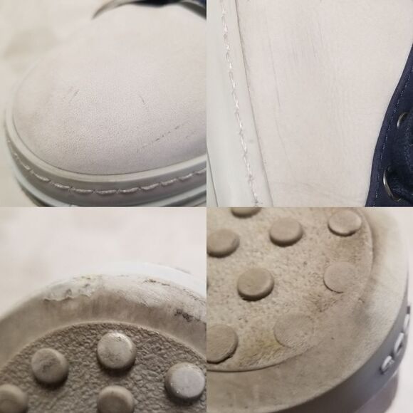 Tod's Grey Blue Leather And Nubuck Suede Low Top Sneakers 38 - Picture 7 of 11